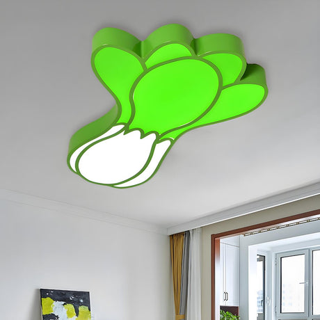 Kids Room Green Cabbage LED Flush Mount Ceiling Light Image - 1