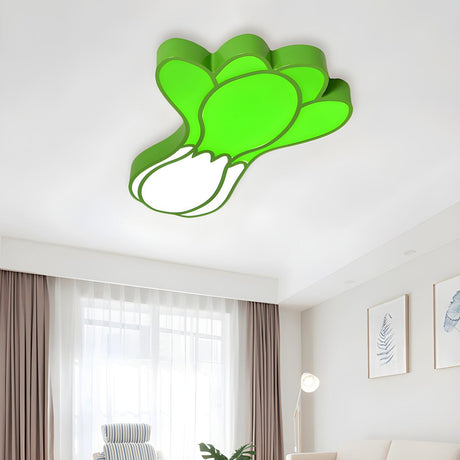 Kids Room Green Cabbage LED Flush Mount Ceiling Light Image - 2