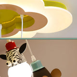 Kids Room Hanging Animal Cloud Semi-Flush Mount Light Image - 10