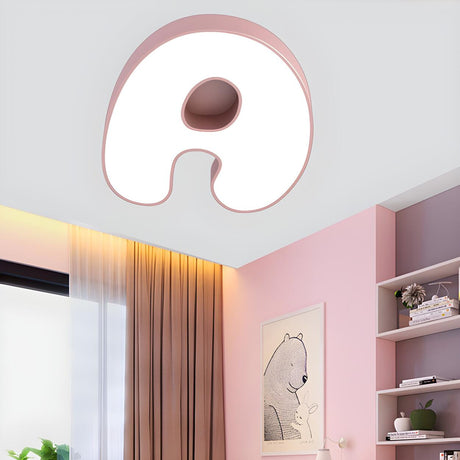 Kids Room Letter A-Shaped LED Flush Mount Ceiling Light Image - 1