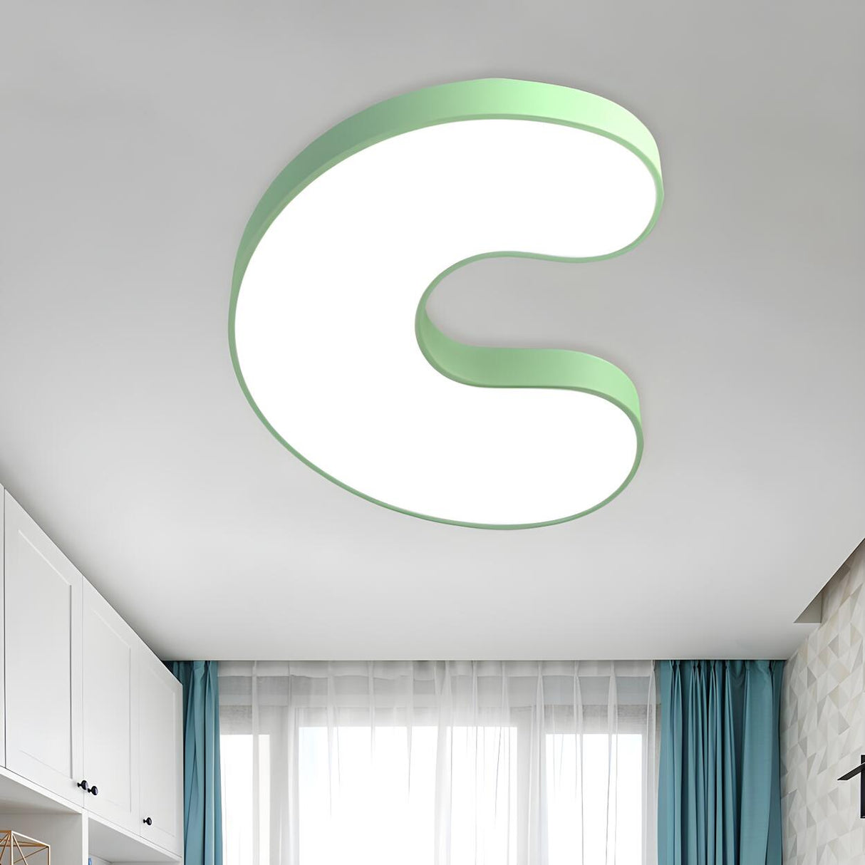 Kids Room Letter A-Shaped LED Flush Mount Ceiling Light Image - 10