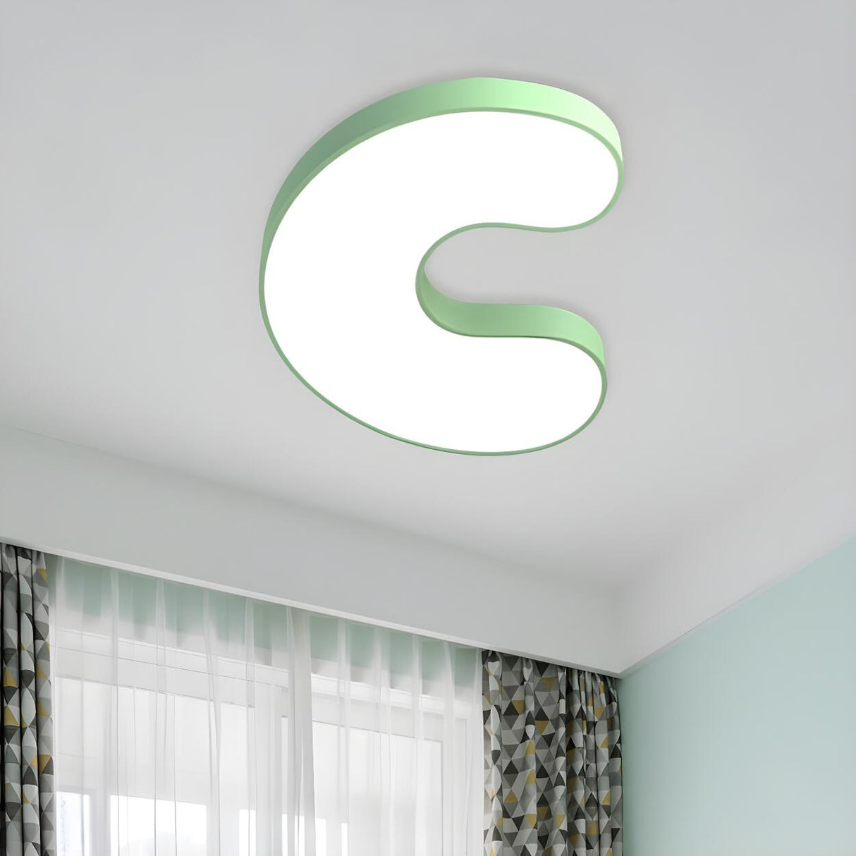 Kids Room Letter A-Shaped LED Flush Mount Ceiling Light Image - 11