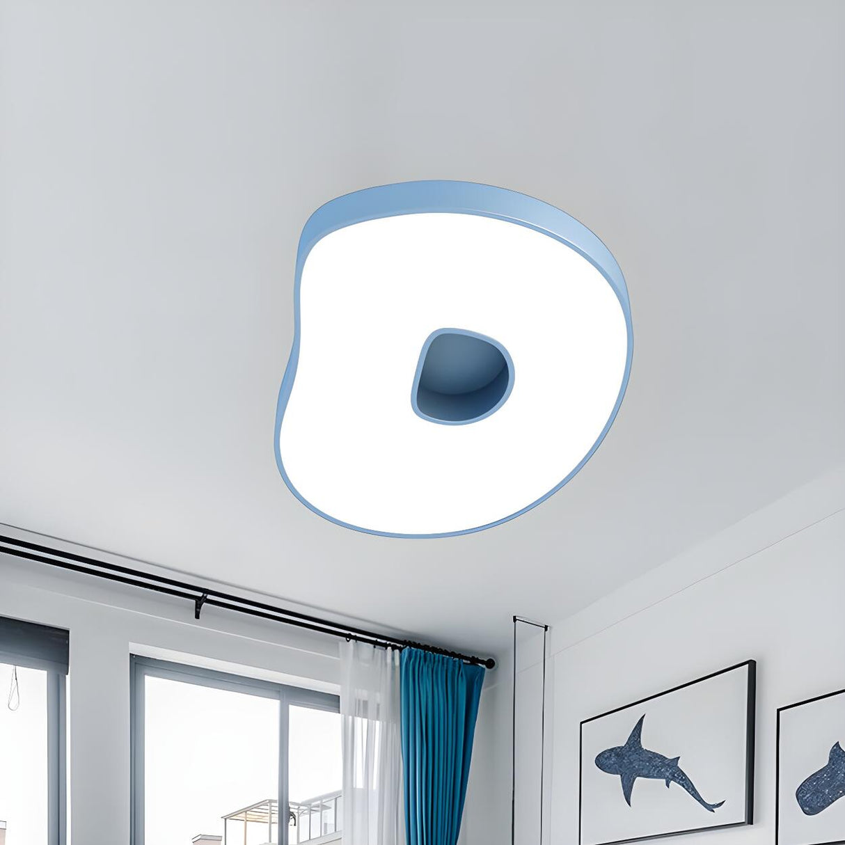 Kids Room Letter A-Shaped LED Flush Mount Ceiling Light Image - 17