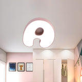 Kids Room Letter A-Shaped LED Flush Mount Ceiling Light Image - 2