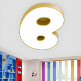 Kids Room Letter A-Shaped LED Flush Mount Ceiling Light Image - 5