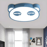 Kids Room Lovely Pink Panda LED Flush Mount  Light Image - 11