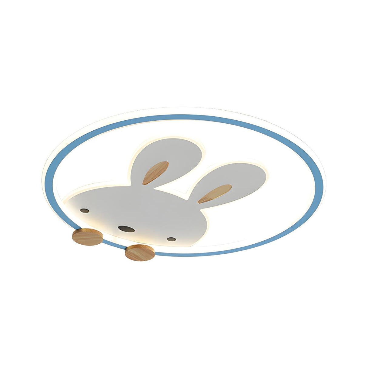 Kids Room Lovely Rabbit Small LED Flush Mount Light Image - 2