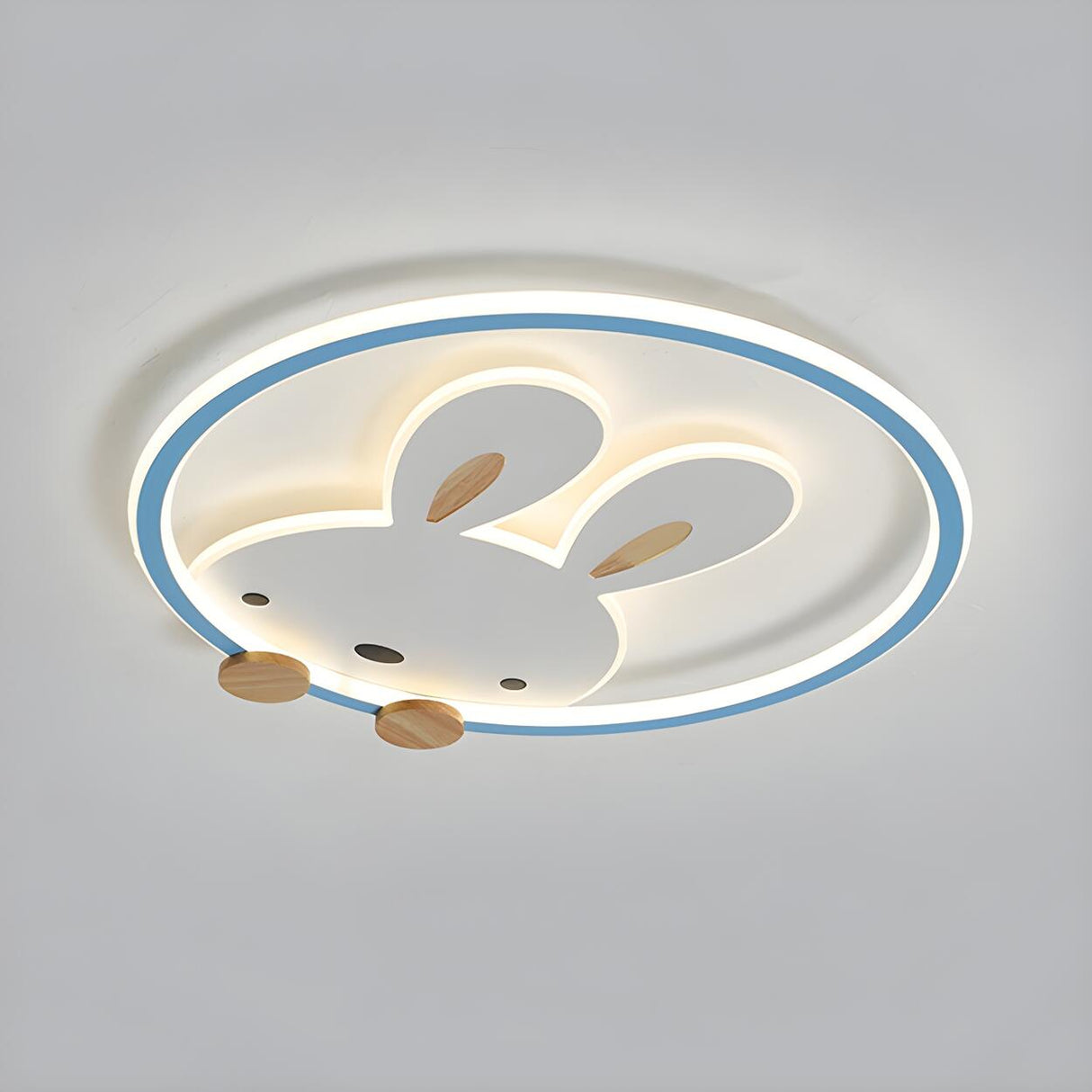 Kids Room Lovely Rabbit Small LED Flush Mount Light Image - 3