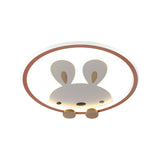 Kids Room Lovely Rabbit Small LED Flush Mount Light Image - 7