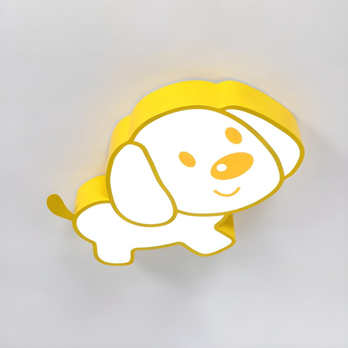 Kids Room Lovely Yellow Puppy LED Flush Mount Light Image - 3