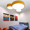 Kids Room Macaron Three-Round LED Flush Mount Light Image - 11