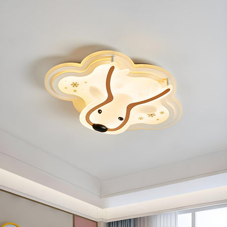 Kids Room Medium Deer LED Flush Mount Ceiling Light Image - 1