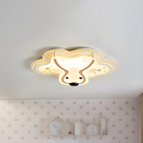 Kids Room Medium Deer LED Flush Mount Ceiling Light Image - 2