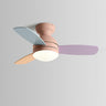 Kids Room Mini 3 Wood Blade Flush Ceiling Fan Light Image - 10