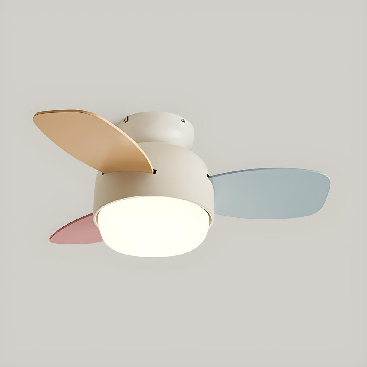 Kids Room Mini Colorful 3 Blade Ceiling Fan With Light Image - 10