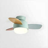 Kids Room Mini Colorful 3 Blade Ceiling Fan With Light Image - 9