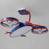 Kids Room Nordic Airplane Ceiling Fan with LED Light Image - 7