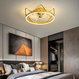 Kids Room Nordic Stylish Geometric Ceiling Fan Light Image - 22