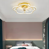 Kids Room Nordic Stylish Geometric Ceiling Fan Light Image - 23