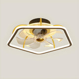 Kids Room Nordic Stylish Geometric Ceiling Fan Light Image - 5