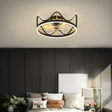 Kids Room Nordic Stylish Geometric Ceiling Fan Light Image - 6