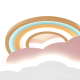 Kids Room Pink Cloud Rainbow LED Flush Mount Light Image - 10