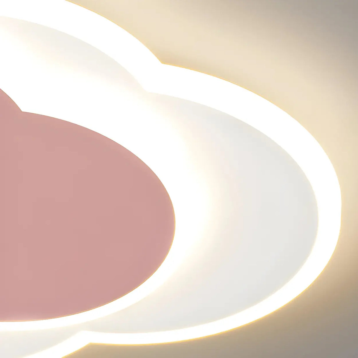 Kids Room Pink Cloud Rainbow LED Flush Mount Light Image - 9