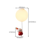 Kids Room Playful Balloon Semi-Flush Mount Lamp 3-Light Image - 17