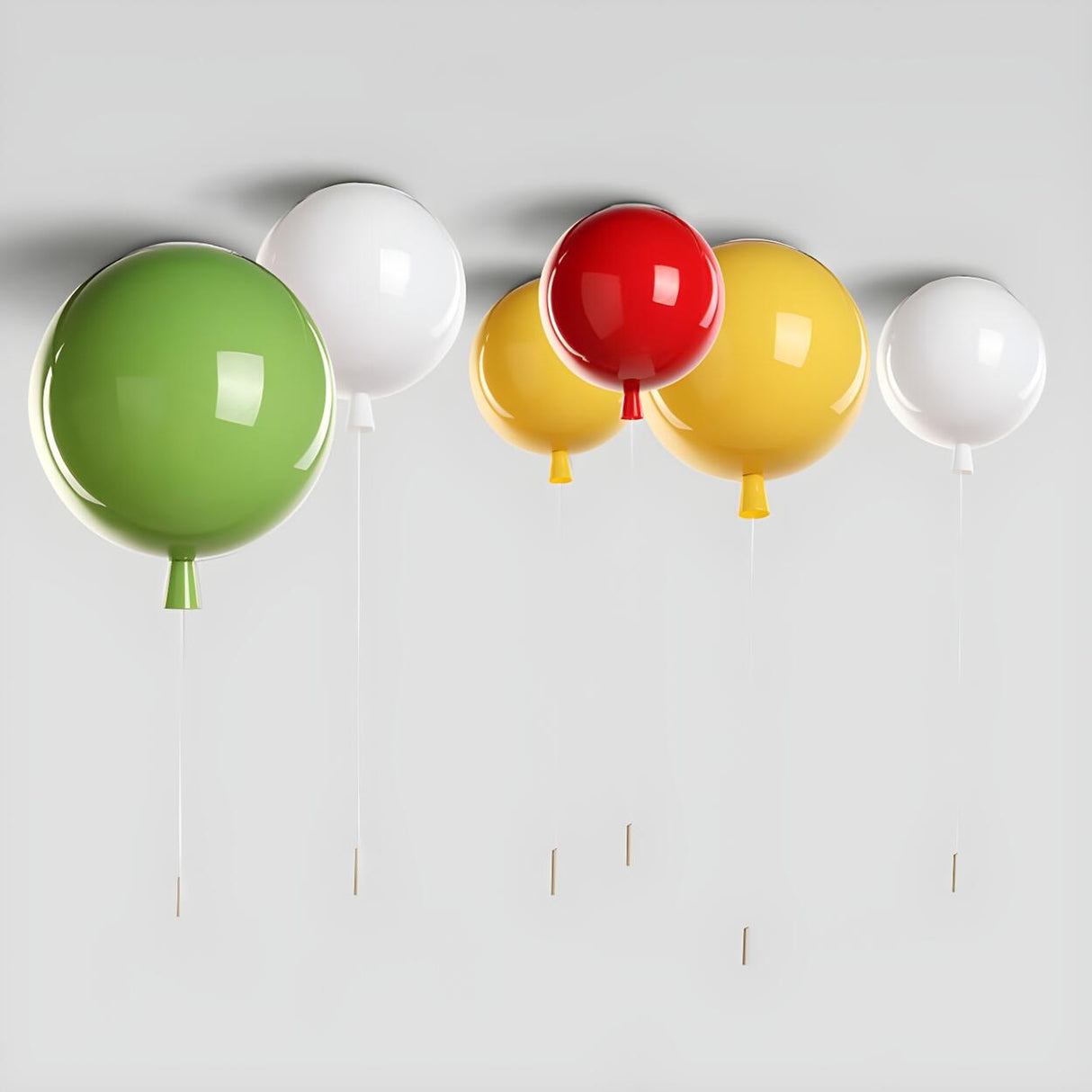 Kids Room Playful Colorful Balloon LED Flush Mount Lamp Image - 18