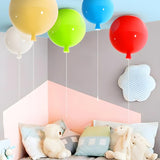 Kids Room Playful Colorful Balloon LED Flush Mount Lamp Image - 19