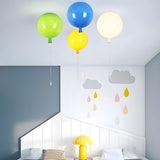 Kids Room Playful Colorful Balloon LED Flush Mount Lamp Image - 20