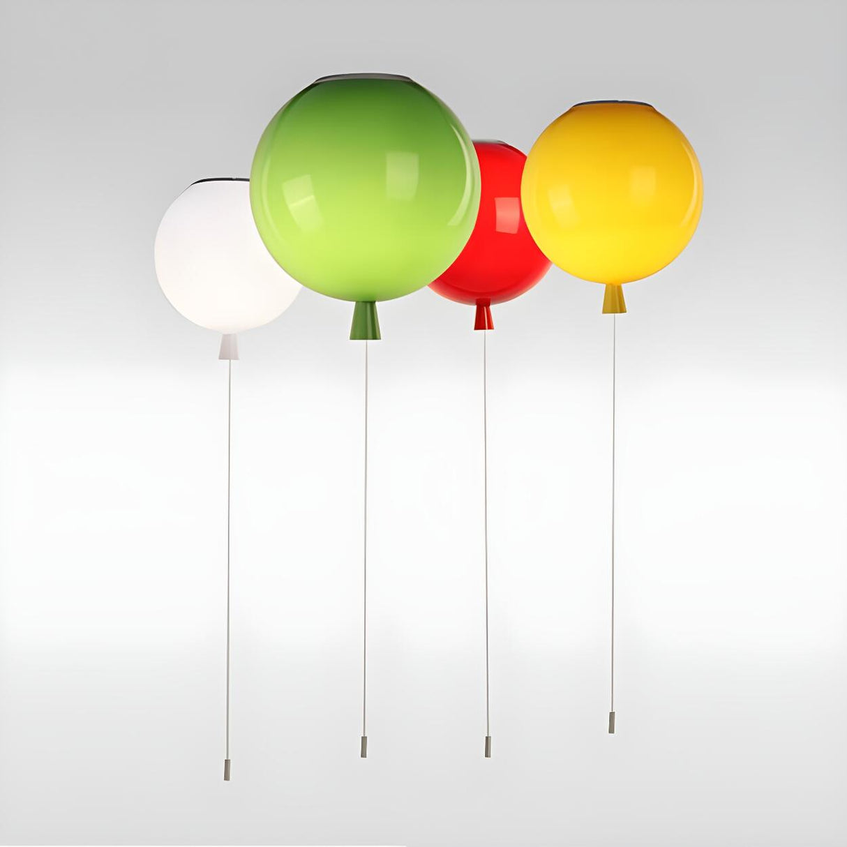 Kids Room Playful Colorful Balloon LED Flush Mount Lamp Image - 5