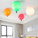 Kids Room Playful Colorful Balloon LED Flush Mount Lamp Image - 8