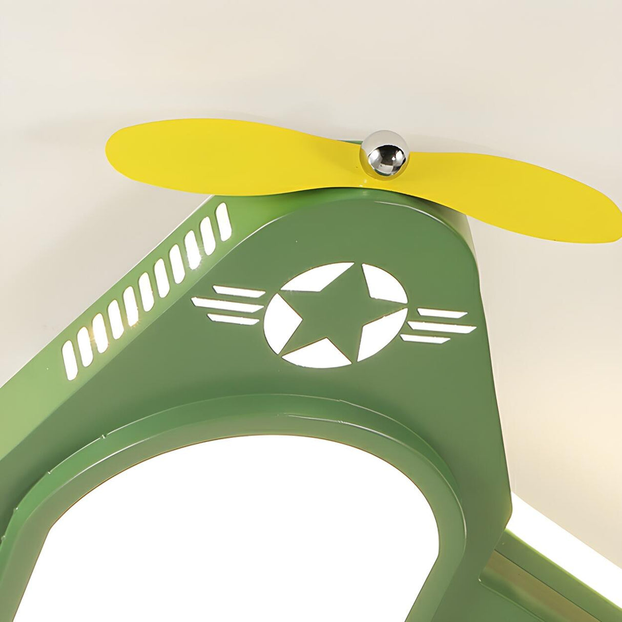 Kids Room Recessed Airplane Ceiling Fan with Light Image - 10