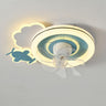 Kids Room Remote Geometric Modern Ceiling Fan Light Image - 11