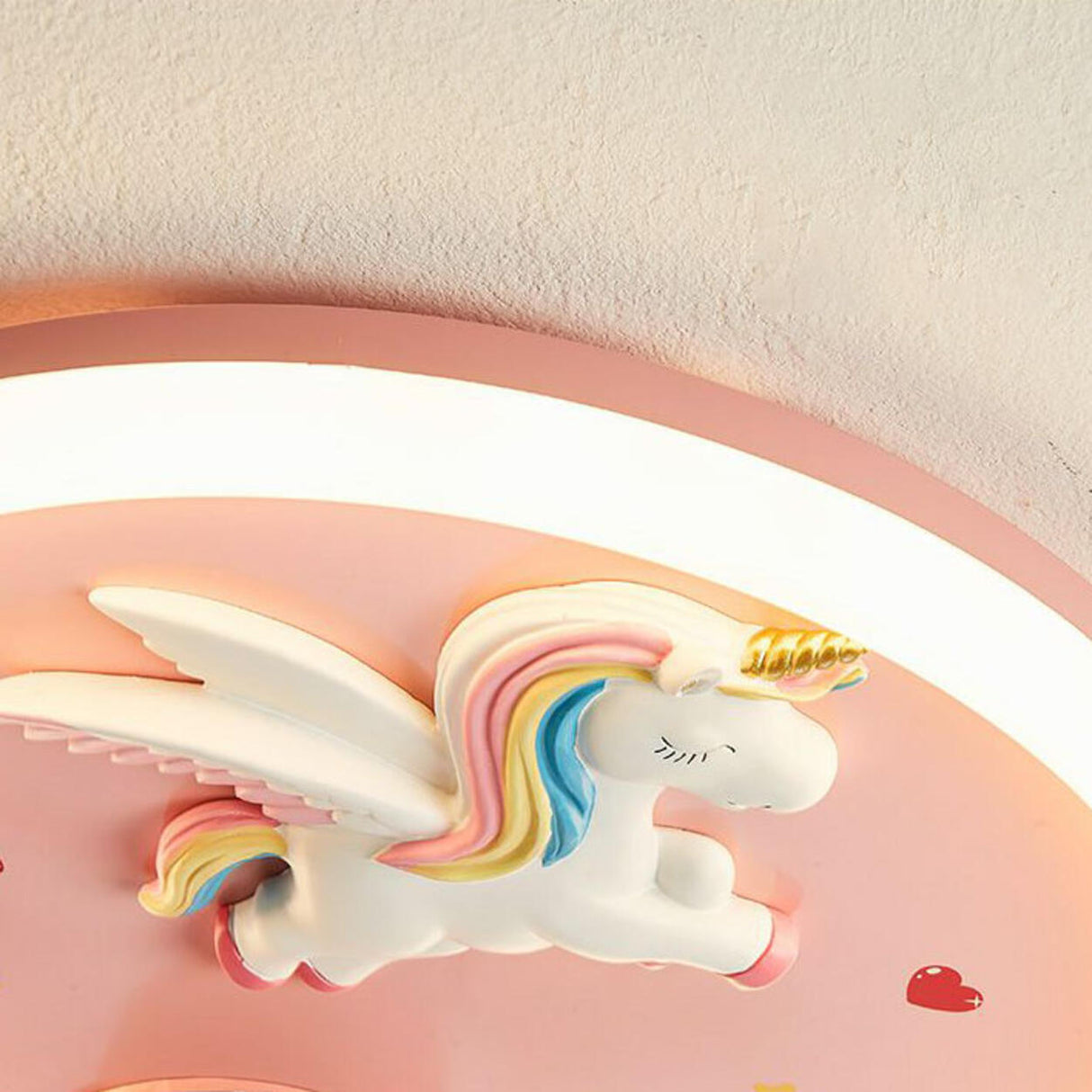 Kids Room Remote Round 7 Blade Unicorn Ceiling Fan Lamp Image - 10