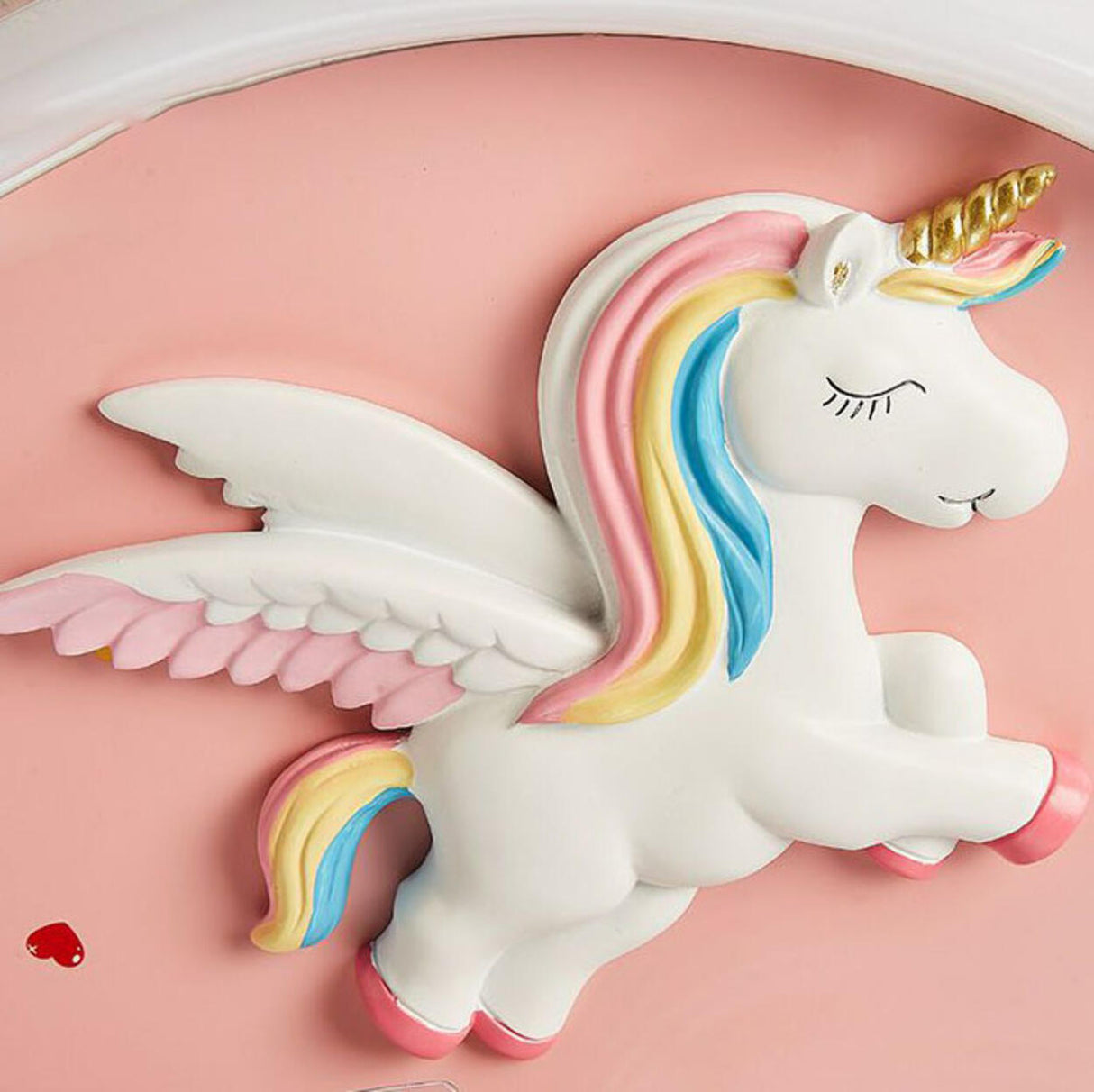 Kids Room Remote Round 7 Blade Unicorn Ceiling Fan Lamp Image - 8