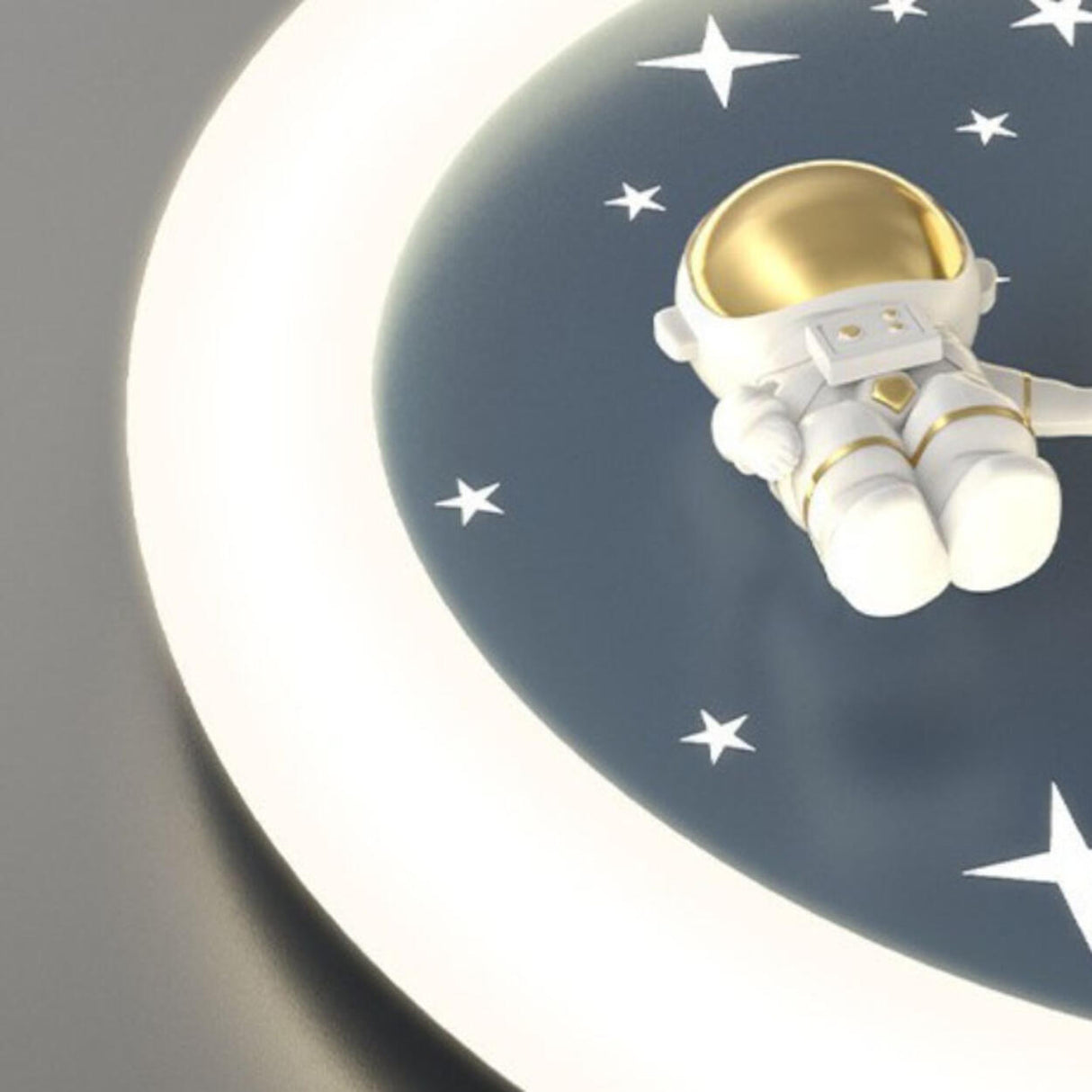 Kids Room Round 3 Blades Astronaut Ceiling Fan Light Image - 11