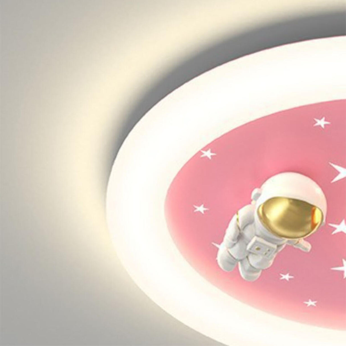 Kids Room Round 3 Blades Astronaut Ceiling Fan Light Image - 8