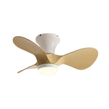 Kids Room Simple 3-Blade Flush Ceiling Fan With Light Image - 10