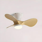 Kids Room Simple 3-Blade Flush Ceiling Fan With Light Image - 12