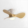 Kids Room Simple 3-Blade Flush Ceiling Fan With Light Image - 13