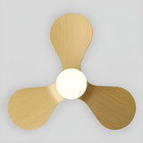 Kids Room Simple 3-Blade Flush Ceiling Fan With Light Image - 14