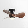 Kids Room Simple 3-Blade Flush Ceiling Fan With Light Image - 7