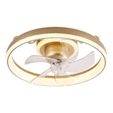 Kids Room Simple Circle Modern Ceiling Fan with Light Image - 9