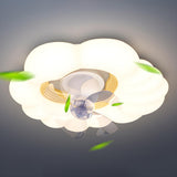 Kids Room Simple Cloud Shape LED Ceiling Fan with Light Image - 7