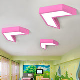 Kids Room Small Pink Arrow LED Flush Mount Ceiling Lamp Image - 2