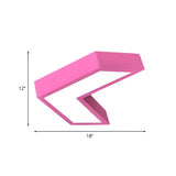 Kids Room Small Pink Arrow LED Flush Mount Ceiling Lamp Image - 4