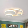 Kids Room Small Pink Cloud Circle LED Flush Mount Light Image - 5