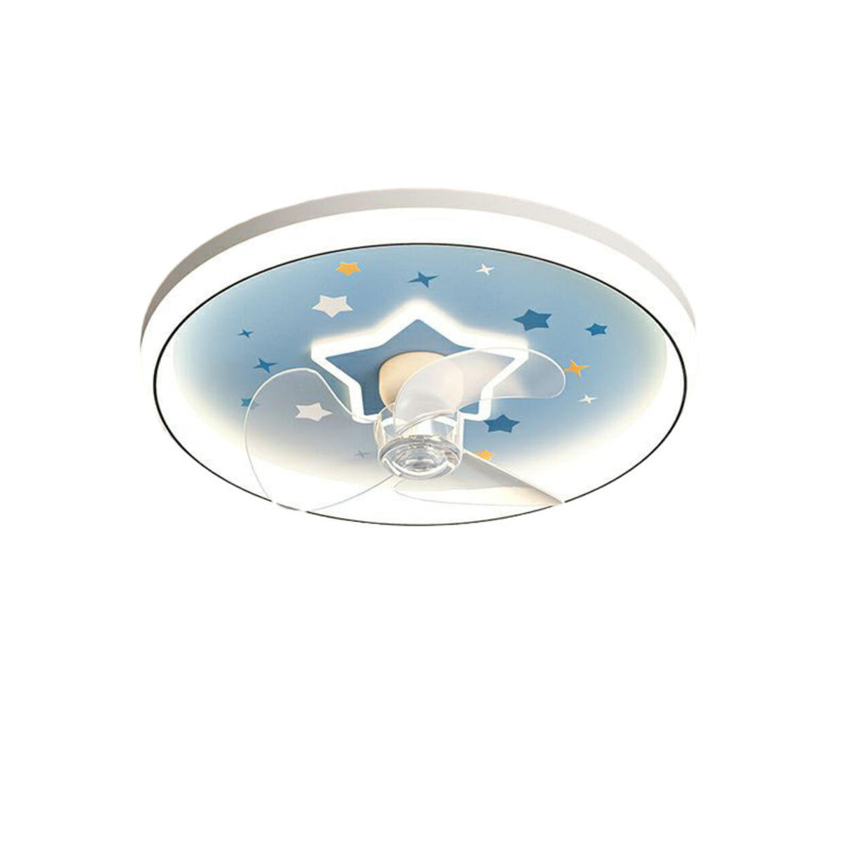 Kids Room Starry Sky Flush Mount Ceiling Fan with Light Image - 8